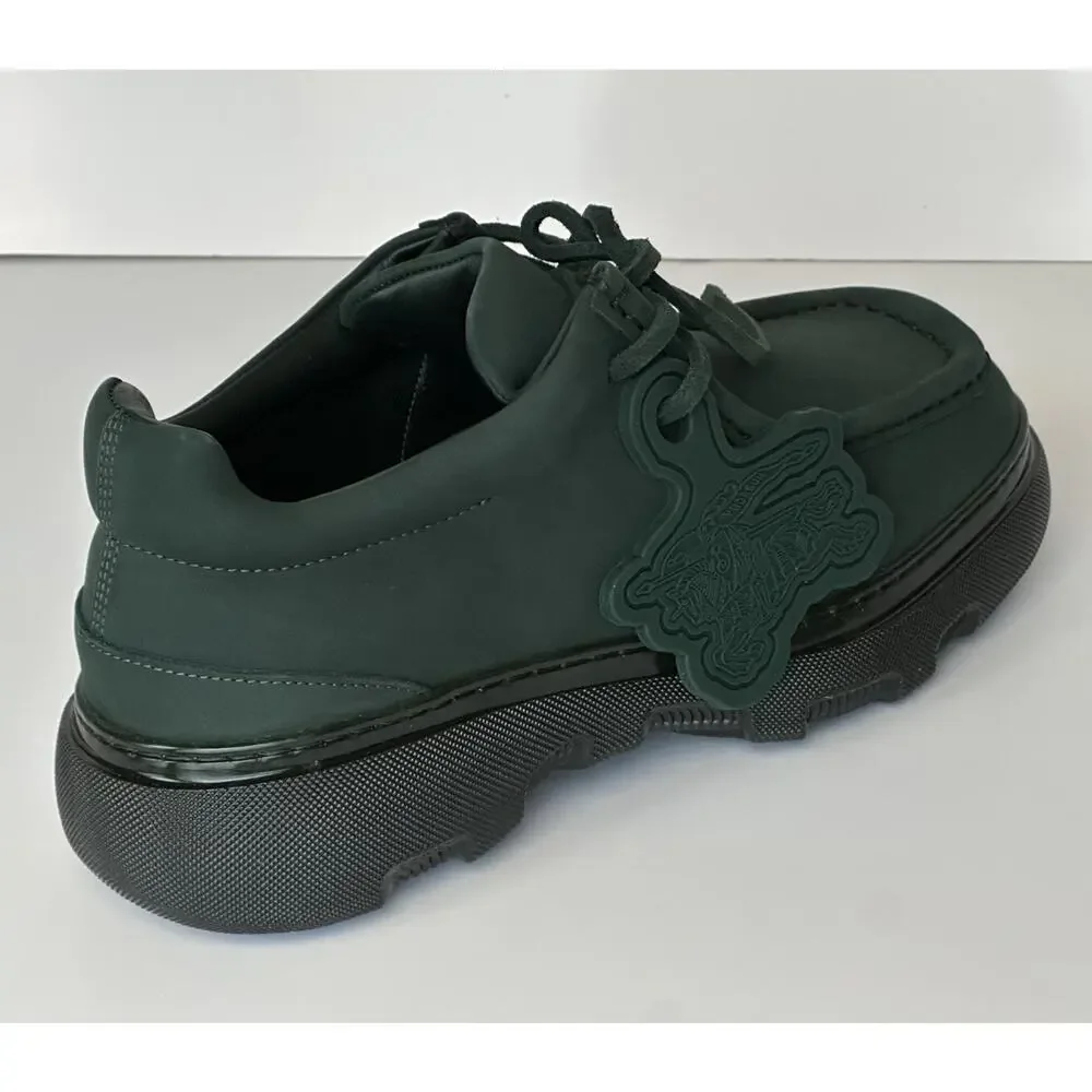 Burberry Green Leather Creeper Lace-up Boots 10 US (43 Eu) 8075390 IT NIB $1090